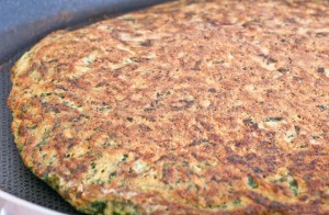 Blinis épinards fin cuisson