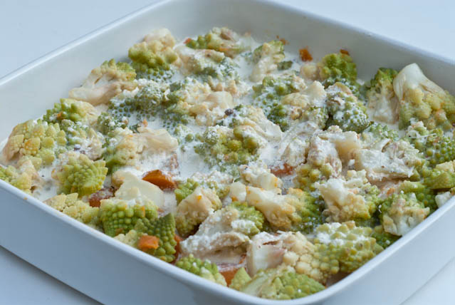 Chou Romanesco avant four