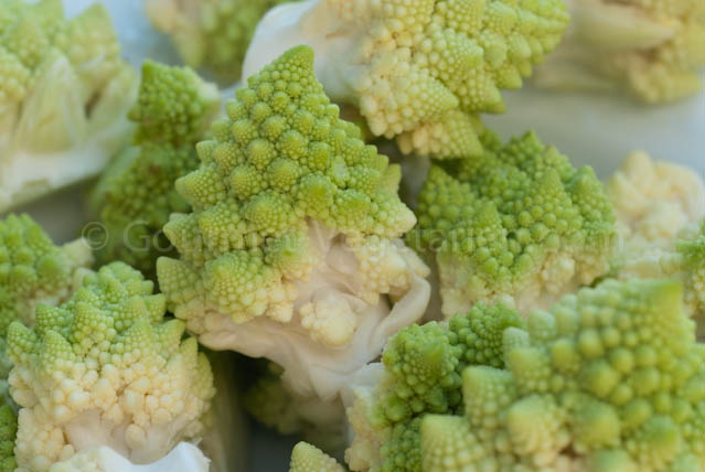 Chou Romanesco découpé florettes Chou Romanesco découpé florettes