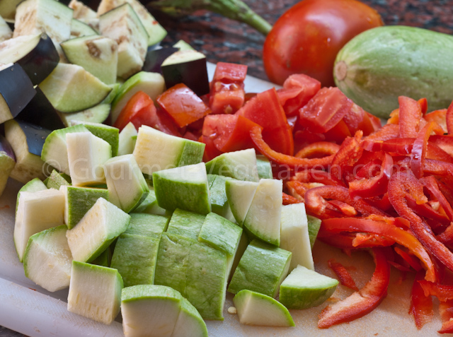Légumes découpés