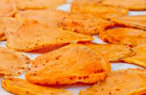 Chips patate douce plaque