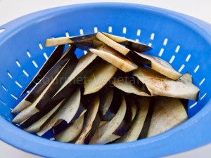 Aubergines en tranches