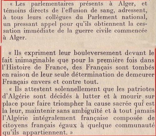 déclaration des députés
