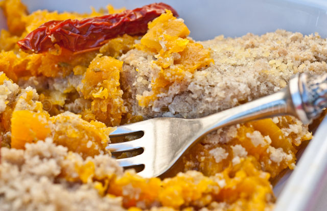 Crumble Citrouille Parmesan servi 1