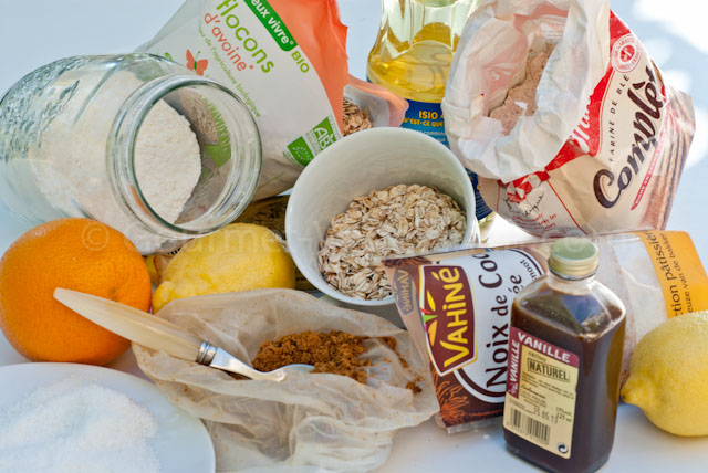 Ingrédients Biscuit à l'avoine Ingrédients Biscuit à l'avoine