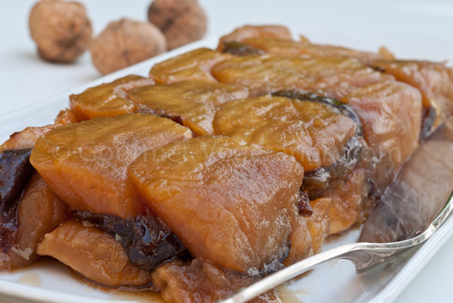 Gateau Pommes Pruneaux plat