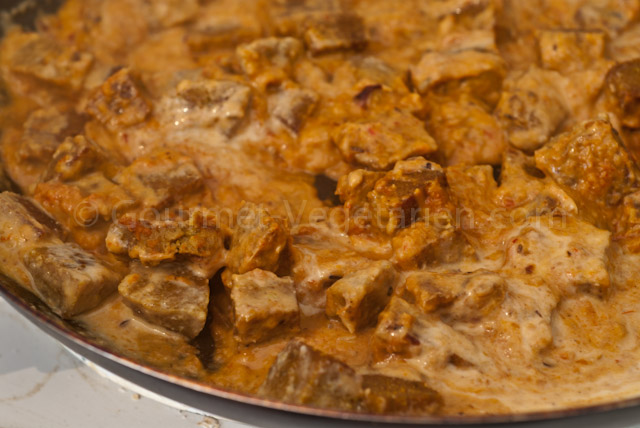 Seitan poêle curry coco