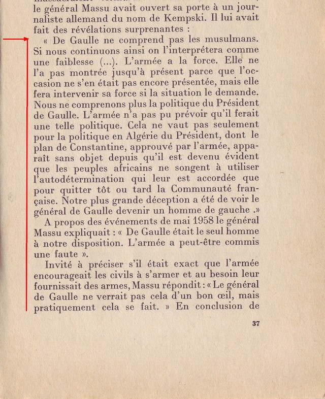 Révélations de Massu à Kempski